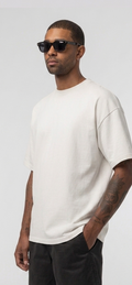 Men's Premium Oversized Cotton T-Shirt - Off-White