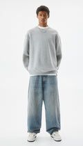 Men’s Light Blue Baggy Fit Denim Jeans – Streetwear Style